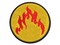 Fire Flame Burning Multi-Color Embroidered Iron-On or Hook & Loop Patch Applique